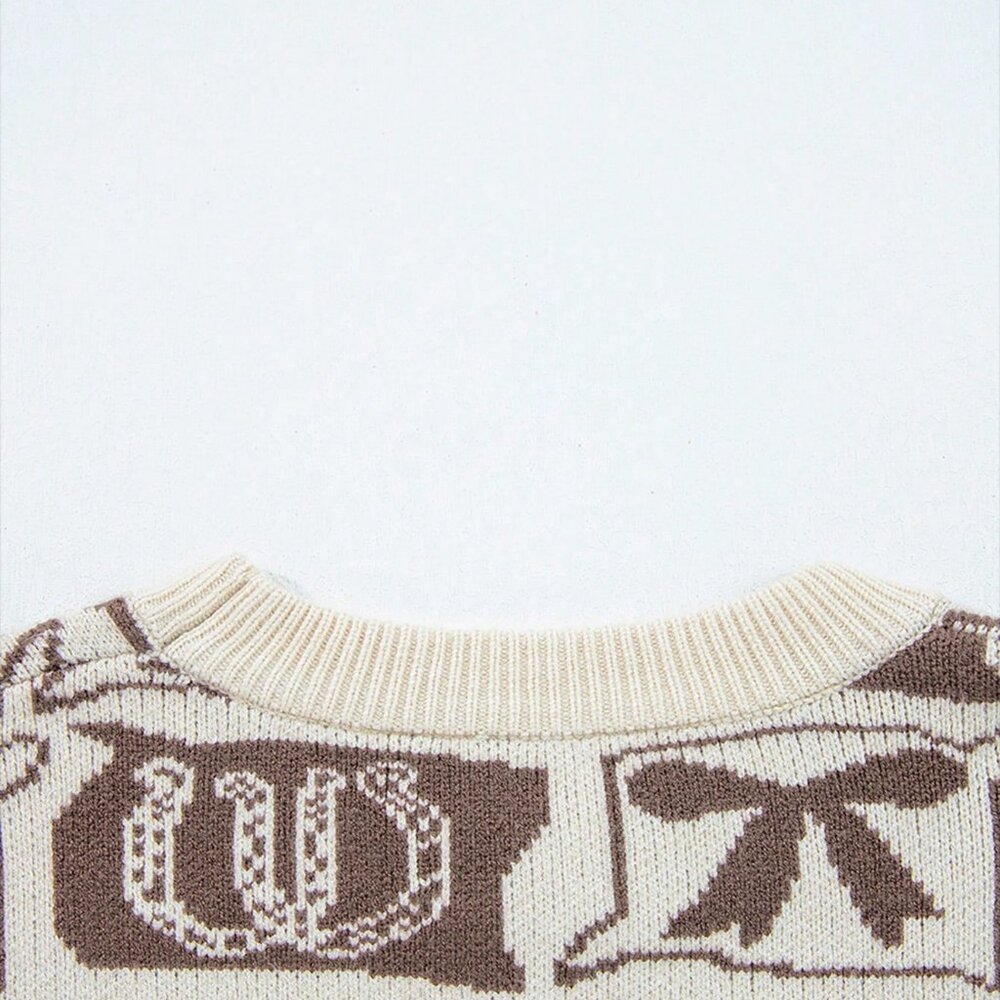 Multicolor Casual Women's Contrasting Loose Sweater - Picture 5 of 8